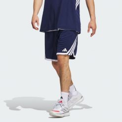 Spodenki 3G Speed Basketball AEROREADY. Białe krótkie spodenki sportowe męskie Adidas, l, bez wzorów, z materiału, na fitness i siłownię. Za 179.00 zł.