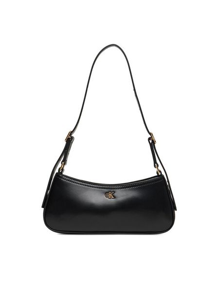 Calvin Klein Torebka Ck Small Shoulder Bag LV04F3170G Czarny. Czarne torebki do ręki damskie Calvin Klein, bez wzorów, ze skóry, bez dodatków. Za 299.99 zł.