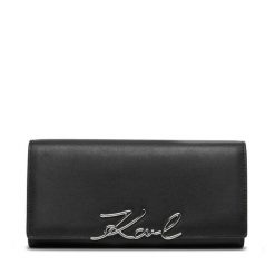 Portfel KARL LAGERFELD. Czarne portfele damskie KARL LAGERFELD, bez wzorów. Za 649.99 zł.