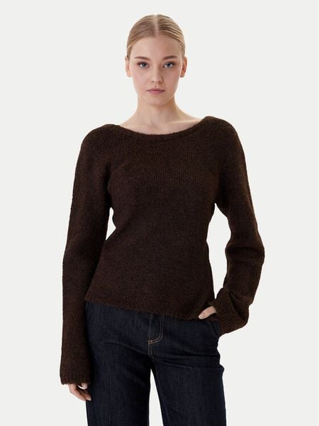 ONLY Sweter Zaggie 15376349 Brązowy Regular Fit. Brązowe swetry damskie Only, m, bez wzorów, z syntetyku, bez kołnierzyka, bez ramiączek, bez kaptura. Za 96.99 zł.