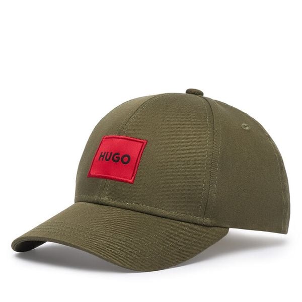 Czapka z daszkiem HUGO. Zielone czapki i kapelusze męskie Hugo, bez wzorów. Za 179.99 zł.