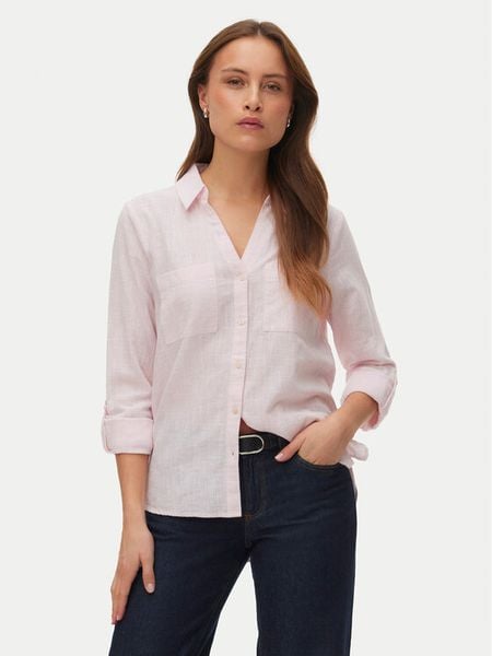 Vero Moda Koszula Islunn 10342449 Różowy Regular Fit. Czerwone bluzki damskie Vero Moda, l, bez wzorów, z bawełny, bez kołnierzyka, bez ramiączek. Za 179.99 zł.