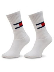 Tommy Jeans Skarpety długie 701228222 Biały. Białe skarpety damskie Tommy Jeans, bez wzorów, z bawełny. Za 69.99 zł.