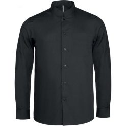 Koszula z kołnierzykiem Mao Kariban. Czarne koszule męskie KARIBAN, m, bez wzorów, eleganckie, bez kołnierzyka, bez ramiączek. Za 161.00 zł.