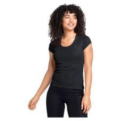 Koszulka damska Odlo BL TOP crew neck s/s ACTIVE F-DRY LIGHT. Czarne koszulki sportowe damskie Odlo, l, bez wzorów, bez kołnierzyka, bez ramiączek. Za 199.99 zł.