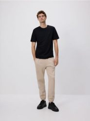 T-shirt regular 3 pack - czarny. Czarne t-shirty męskie Reserved, l, bez wzorów, z bawełny, bez kołnierzyka. Za 129.99 zł.
