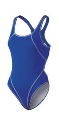 Strój kąpielowy Beco do zawodów niebieski. Niebieskie kostiumy jednoczęściowe damskie 47 Brand, bez wzorów, z materiału, na fitness i siłownię. Za 266.99 zł.