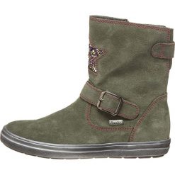Skórzane botki w kolorze khaki. Brązowe botki dziewczęce Richter, ze skóry, bez zapięcia. W wyprzedaży za 195.95 zł.