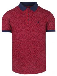 Koszulka POLO, Czerwona w Koła Sterowe, Żaglówki, Męska, Krótki Rękaw, T-shirt. Czerwone koszulki polo męskie Rugatchi, m, bez wzorów, z bawełny, casualowe, bez ramiączek. Za 145.00 zł.