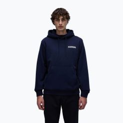 Bluza męska Napapijri B-Linth Hooded. Niebieskie bluzy męskie Napapijri, m, bez wzorów, bez kaptura. Za 329.99 zł.