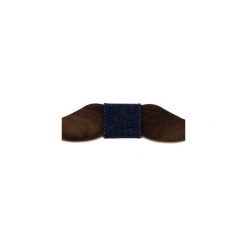 Mucha męska wąs drewniana EM Men's Accessories. Brązowe krawaty i muchy Em men's accessories, z materiału, wizytowe. Za 129.99 zł.