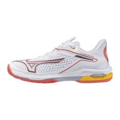 Damskie buty do padla Mizuno Wave Exceed Tour AC. Białe obuwie sportowe damskie Mizuno, bez wzorów, na fitness i siłownię, mizuno wave. Za 600.00 zł.
