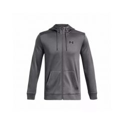 Bluza z kapturem z pełnym zamkiem błyskawicznym Under Armour Fleece®. Czarne bluzy sportowe męskie Under Armour, bez wzorów, z kapturem, na fitness i siłownię. Za 330.50 zł.