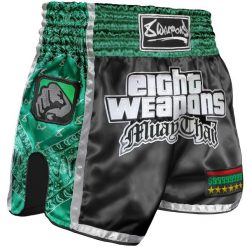 Szorty do Muay Thai 8 Weapons West Coast. Czarne szorty sportowe damskie 8 WEAPONS, s, z aplikacjami, z materiału, klasyczne, na fitness i siłownię. Za 320.00 zł.