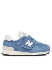 New Balance Sneakersy P57466A Niebieski. Niebieskie buty sportowe dziewczęce New Balance, bez wzorów, z materiału, bez zapięcia. Za 299.99 zł.