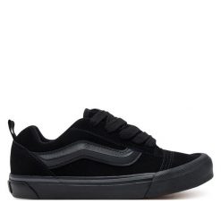 Tenisówki Vans. Czarne trampki i tenisówki chłopięce Vans, bez wzorów, bez zapięcia. Za 209.99 zł.