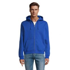 Męska Bluza Z Kapturem Spike Full Zip. Niebieskie bluzy męskie SOL'S, l, bez wzorów, z kapturem. Za 174.99 zł.
