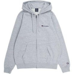Bluza Męska 220260 EM021 Z Pełnym Zamkiem Błyskawicznym. Szare bluzy męskie Champion, m, bez wzorów, bez kaptura. Za 359.99 zł.