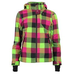 Damska kurtka softshellowa z nadrukiem Peak Mountain Aveny. Zielone kurtki damskie Peak Mountain, bez wzorów, bez kaptura, narciarskie. W wyprzedaży za 383.00 zł.