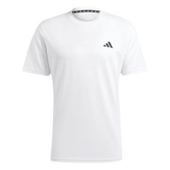Jersey adidas Essentials. Białe buty sportowe męskie Adidas, xl, bez wzorów, z jersey, bez kołnierzyka, bez ramiączek, na fitness i siłownię. Za 79.00 zł.