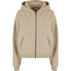 Damska bluza z kapturem zapinana na zamek Urban Classics. Brązowe bluzy damskie Urban Classics, bez wzorów, z kapturem. Za 267.50 zł.