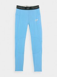 4F Legginsy treningowe szybkoschnące męskie - niebieskie 3XL. Niebieskie legginsy sportowe męskie 4f, m, bez wzorów, z dzianiny, na fitness i siłownię. W wyprzedaży za 49.99 zł.