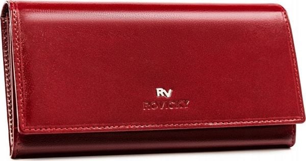 Rovicky Duży, skórzany portfel damski z systemem RFID. Portfele damskie ROVICKY, bez wzorów. Za 164.67 zł.