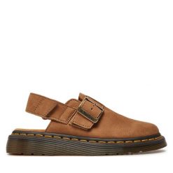 Sandały Dr. Martens. Brązowe sandały damskie Dr. Martens, bez wzorów, bez obcasa, na płaskiej podeszwie, bez zapięcia. Za 469.99 zł.