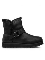 Skechers Śniegowce Cabin Feels 167246/BBK Czarny. Czarne kozaki damskie Skechers, z materiału. Za 379.99 zł.
