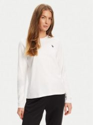 U.S. Polo Assn. Bluzka WUP0785 Biały Regular Fit. Białe bluzki damskie U.S. Polo Assn., s, bez wzorów, z bawełny, bez kołnierzyka, bez ramiączek. Za 129.99 zł.