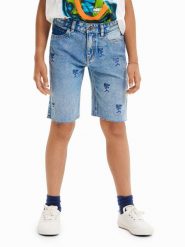 Desigual Szorty jeansowe 23SBDD01 Niebieski Regular Fit. Niebieskie szorty dla chłopców Desigual, bez wzorów, z bawełny. Za 189.99 zł.