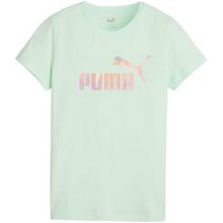 T-shirt Damski ESS+ Summer Daze. Zielone koszulki sportowe damskie Puma, l, bez wzorów, bez kołnierzyka, bez ramiączek, trekkingowe. Za 138.99 zł.