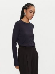 Calvin Klein Sweter K20K207681 Granatowy Regular Fit. Niebieskie swetry damskie Calvin Klein, m, bez wzorów, z wiskozy, bez kołnierzyka, bez ramiączek, bez kaptura. Za 249.99 zł.