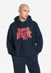 Bluza sportowa męska Prosto Chicago z kapturem. Niebieskie bluzy męskie Prosto., l, z aplikacjami, z bawełny, z kapturem, na fitness i siłownię. Za 146.99 zł.
