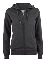 Clique Premium OC Hoody Full Zip Women — damska bluza z kapturem z bawełny. Szare bluzy damskie CLIQUE, m, bez wzorów, z bawełny, z kapturem. Za 294.28 zł.