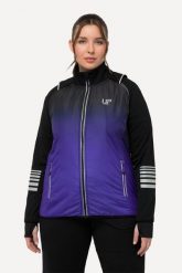 Damskie Kurtka funkcyjna 2 w 1 odpinane rękawy kamizelka odblaski. Niebieskie kurtki damskie Ulla Popken, plus size, bez wzorów, z elastanu, bez kaptura. Za 311.99 zł.
