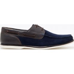 Skórzane mokasyny - Granatowy. Mokasyny męskie marki Reserved. Za 249.99 zł.