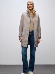 Street One Krótki płaszcz Kobiety beżowy, 46. Brązowe płaszcze damskie Street One, bez wzorów, z dzianiny, street, krótkie, bez kaptura. Za 479.95 zł.