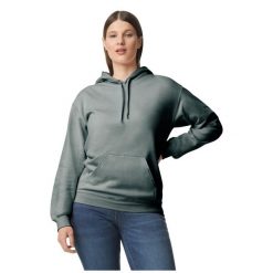 Bluza Z Kapturem Dla Dorosłych Unisex Softstyle Fleece Midweight. Szare bluzy męskie Gildan, m, bez wzorów, z kapturem. Za 112.99 zł.