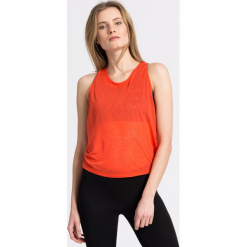 Nike - Top. Szare topy damskie Nike, z nadrukiem, z dzianiny, z okrągłym kołnierzem, bez rękawów. W wyprzedaży za 119.90 zł.
