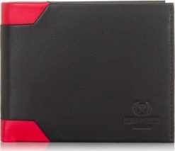Paolo Peruzzi DUŻY SKÓRZANY PORTFEL MĘSKI PAOLO PERUZZI ZE SKÓRY LICOWEJ IN-13-RED. Czerwone portfele męskie Paolo Peruzzi, bez wzorów, ze skóry. Za 97.66 zł.