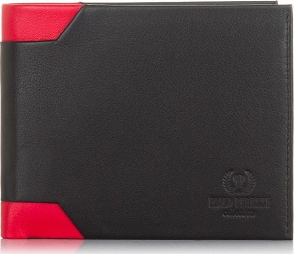 Paolo Peruzzi DUŻY SKÓRZANY PORTFEL MĘSKI PAOLO PERUZZI ZE SKÓRY LICOWEJ IN-13-RED. Czerwone portfele męskie Paolo Peruzzi, bez wzorów, ze skóry. Za 97.66 zł.