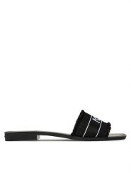 KARL LAGERFELD Klapki Skoot II KL80411 Czarny. Czarne klapki damskie KARL LAGERFELD, bez wzorów, z materiału, bez obcasa. Za 349.99 zł.