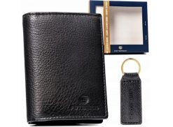 Zestaw prezentowy Peterson PTN SET-M-N4-D czarny. Czarne portfele męskie Peterson, bez wzorów, ze skóry. Za 80.00 zł.
