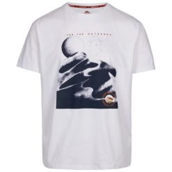 T-shirt Trespass Sagnay. Białe t-shirty męskie Trespass, m, bez wzorów, z materiału, casualowe, bez kołnierzyka. Za 115.04 zł.
