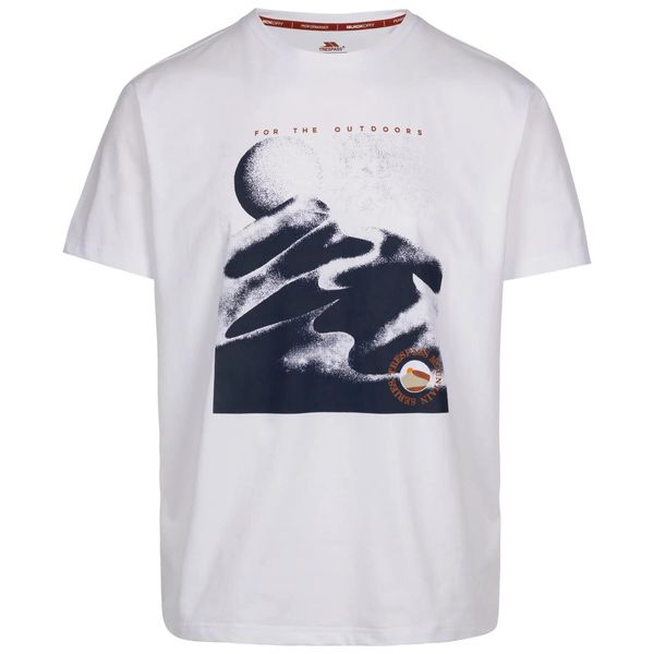 T-shirt Trespass Sagnay. Białe t-shirty męskie Trespass, m, bez wzorów, z materiału, casualowe, bez kołnierzyka. Za 114.97 zł.