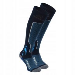 Skarpety narciarskie O'neill 201061007. Niebieskie skarpety damskie O'Neill, bez wzorów, z wełny. W wyprzedaży za 59.99 zł.