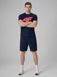 4F Spodenki dresowe męskie - granatowe XXL. Niebieskie szorty męskie 4f, m, bez wzorów, z dresówki. Za 149.99 zł.