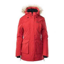 Kurtka damska ocieplana Hi-Tec Lady Lasse - czerwona, Rozmiar XL. Czerwone kurtki damskie Hi-tec, na zimę, m, bez wzorów, z materiału, bez kaptura. Za 239.99 zł.