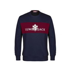 Bluza męska LUMBERJACK SWEATSHIRT. Niebieskie bluzy męskie Lumberjack, m, bez wzorów, z bawełny, bez kaptura. Za 149.99 zł.